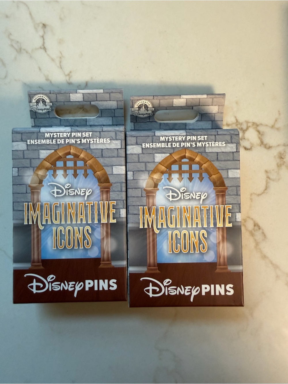 Disney Imaginative Icons Pin Set - Blue & Brown Packaging (Lot of 2)